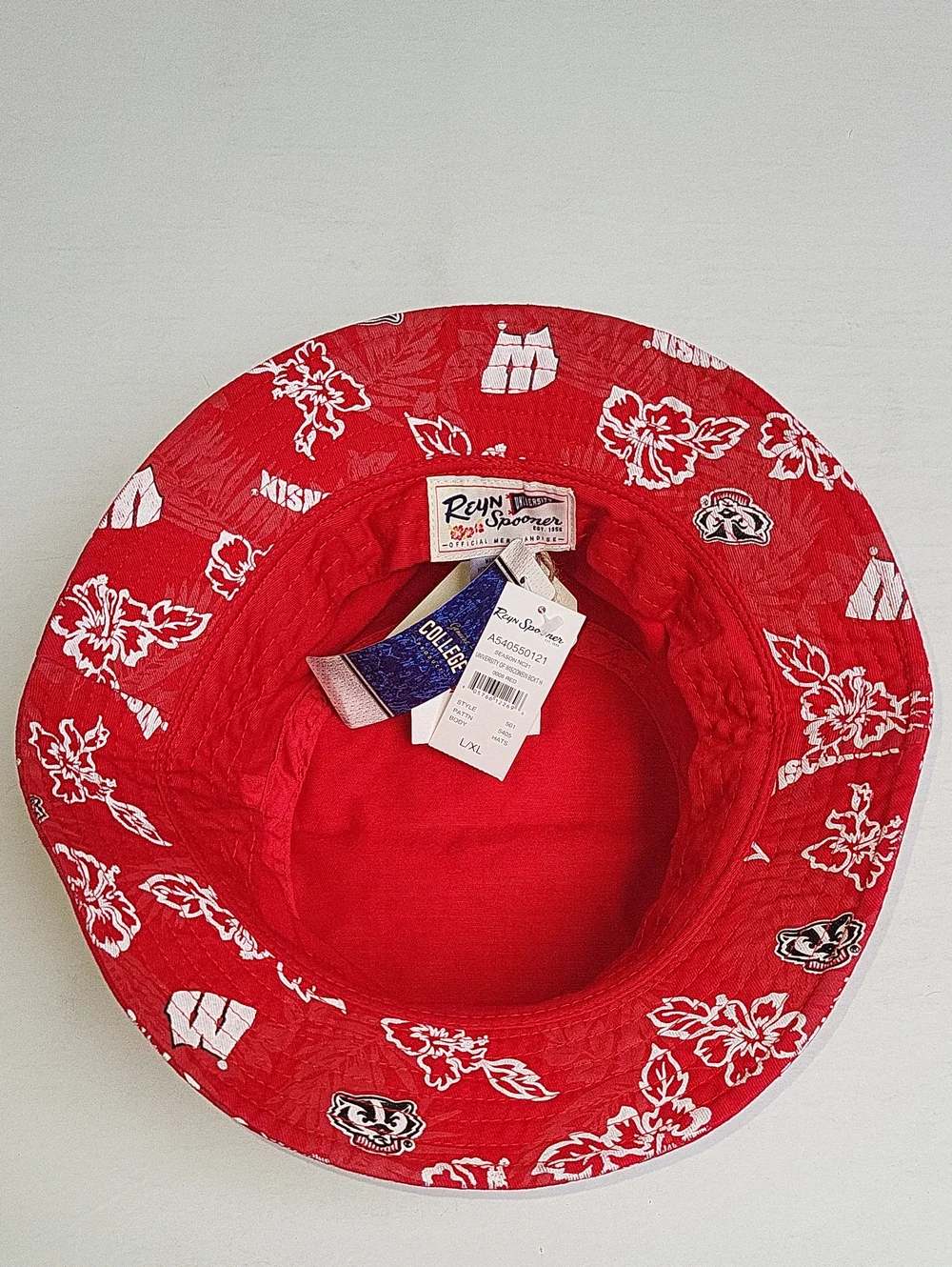 Red University of Wisconsin Badgers Bucket Hat Unisex